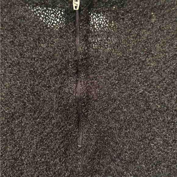 VTG 80’s Aileen Wool Blend Boucle Black Sweater Sz S Round High Neck Fall Winter - Picture 6 of 6